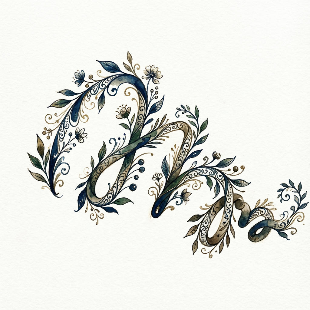 AI image generated of A bold, continuous black cursive line forms a looping, signature-like squiggle across a pale background.