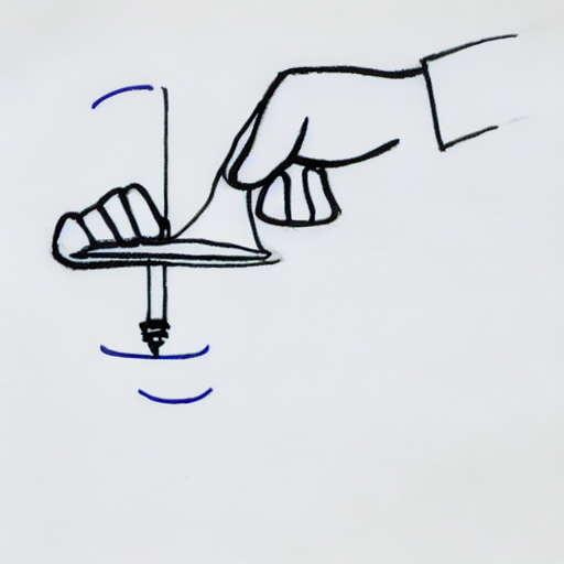 AI image generated of A drawing of a hand holding a pen.
