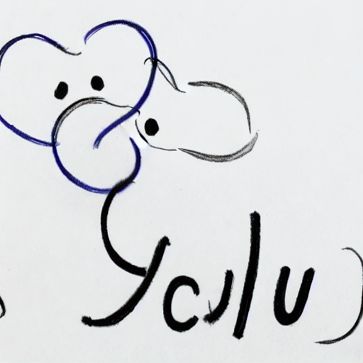 AI image generated of A drawing of a smiley face with the word "youlu" written below it.