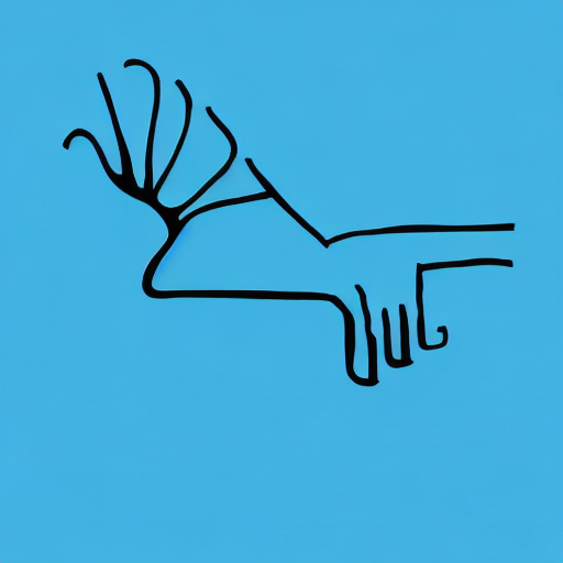 AI image generated of A drawing of a hand with a line through it.