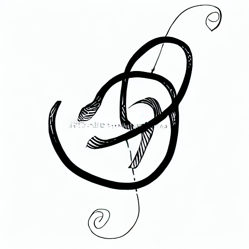 AI image generated of A drawing of a heart with a line through it.