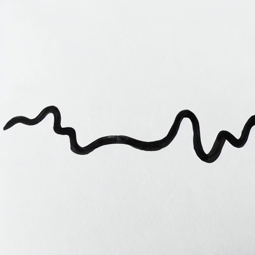AI image generated of A black line drawing of a wave.