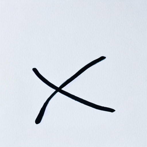 AI image generated of A black drawing of a letter A.