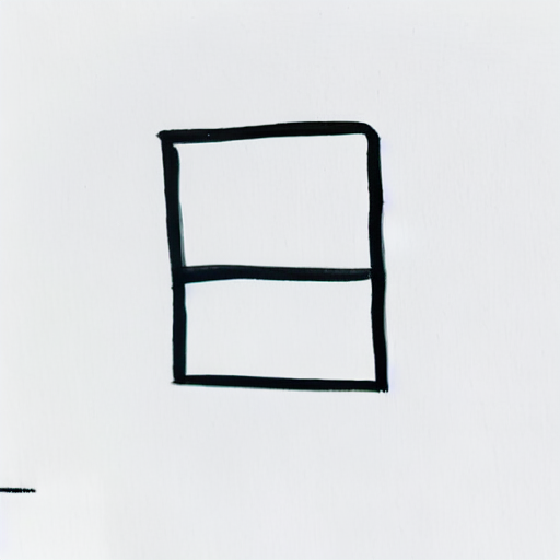 AI image generated of A black square with a white line in the middle.