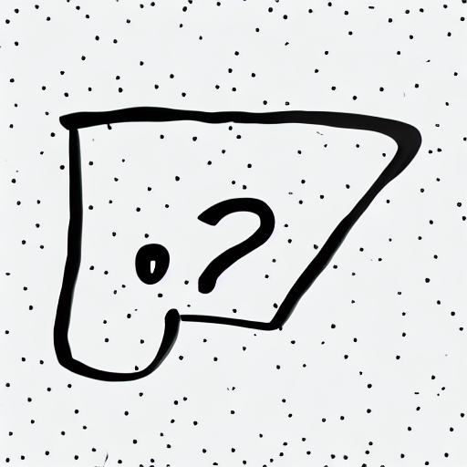 AI image generated of A drawing of a person with a question mark on their face.