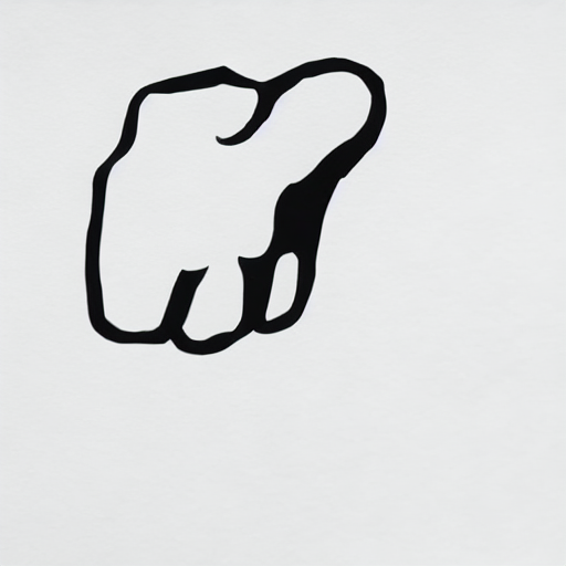 AI image generated of A black and white drawing of a hand.