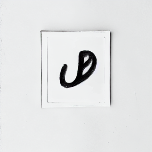 AI image generated of A black drawing of a letter U on a white background.