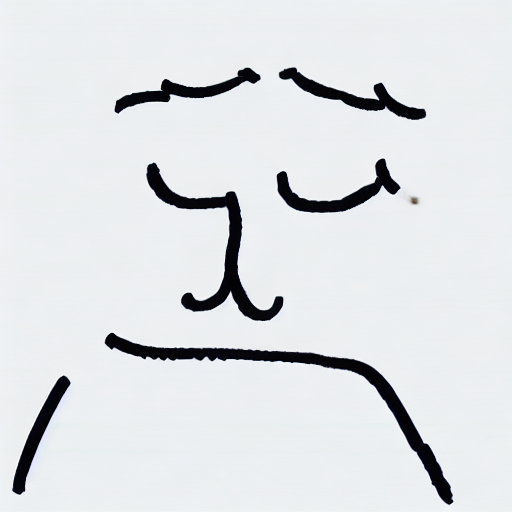 AI image generated of A drawing of a man with his eyes closed.