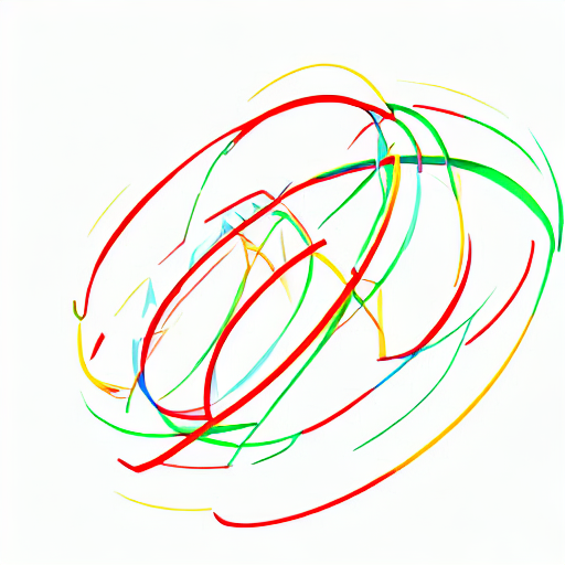 AI image generated of A drawing of a red, green and yellow circle.