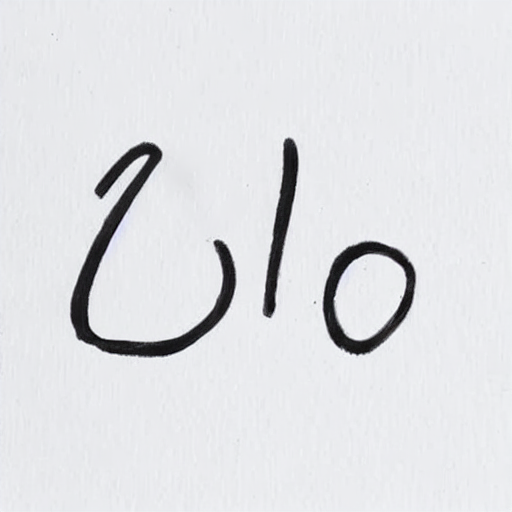 AI image generated of A black drawing of a letter O.