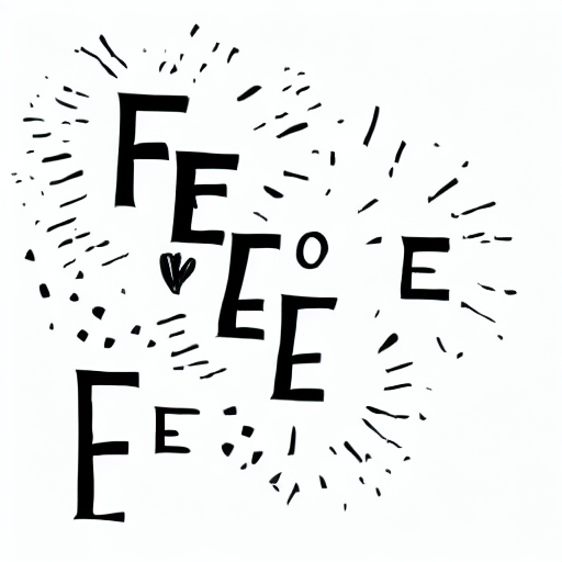 AI image generated of A drawing of the word free in black.