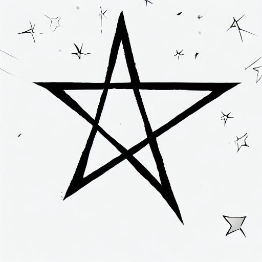 AI image generated of A black star with a black outline.