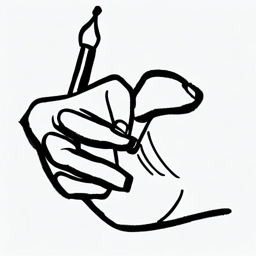 AI image generated of A hand with a pen in it is drawing a picture of a hand.