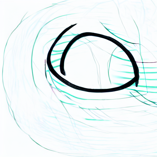 AI image generated of A drawing of a circle with a line going through it.