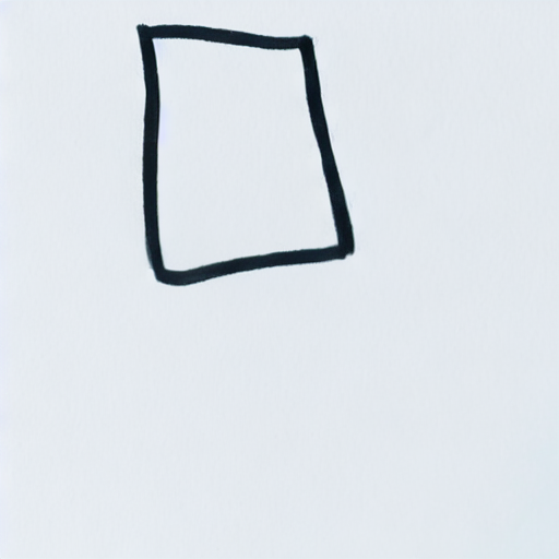 AI image generated of A black square drawn on a white background.