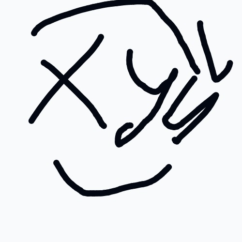 A drawing of a smiling face with the letters TY written above it.