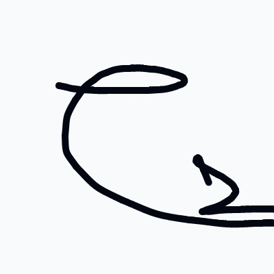 A black and white drawing of a fish.