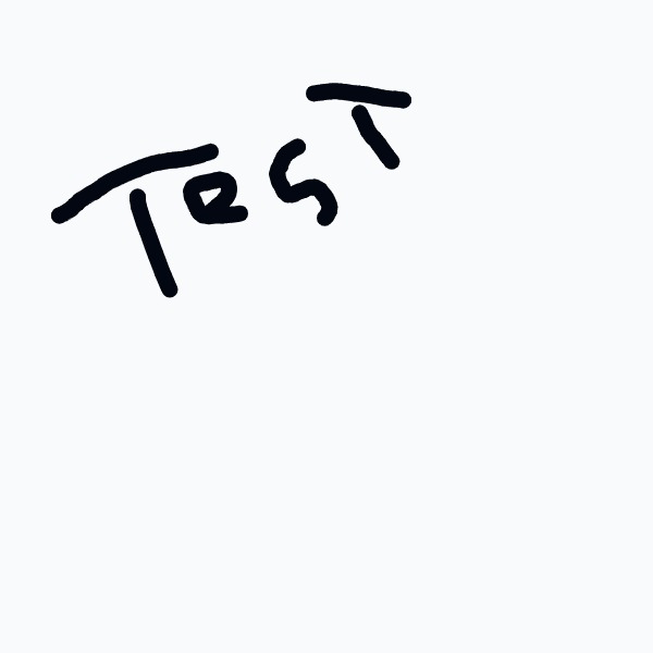 A handwritten letter T is on a white background.