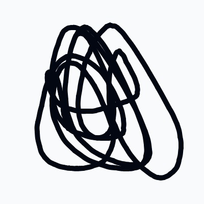 A black and white drawing of a circle with a bunch of lines coming out of it.