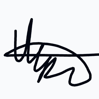 A black and white drawing of a person's hand.