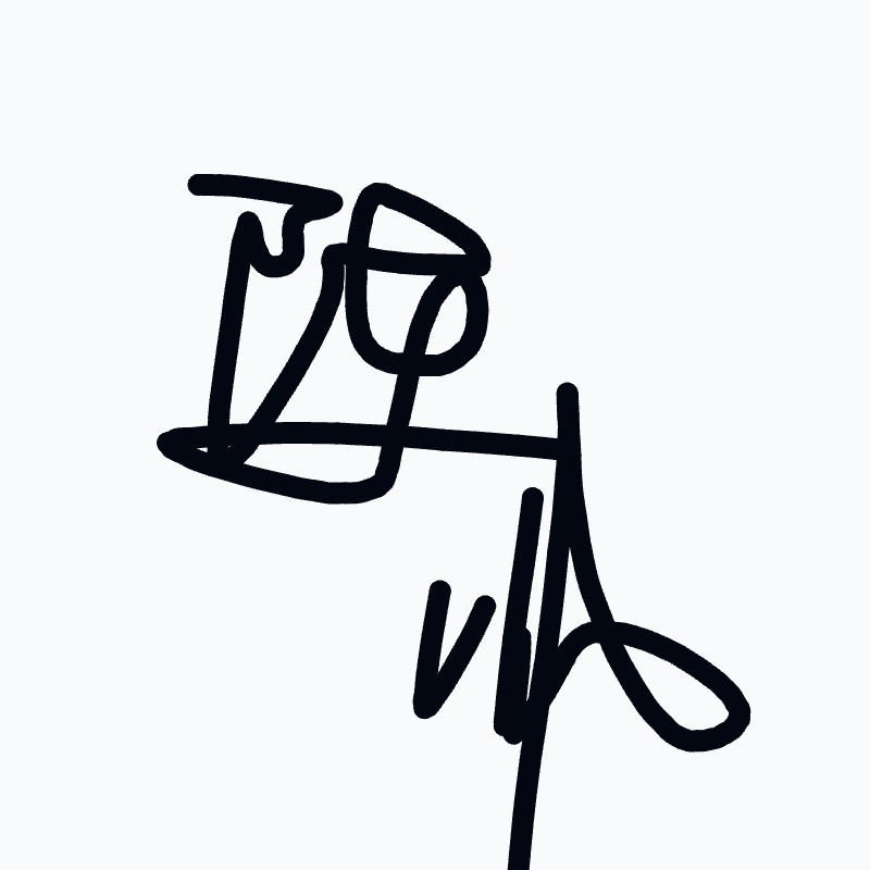 A drawing of a face with a black outline.