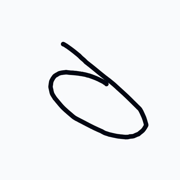 A black circle with a black line through it.