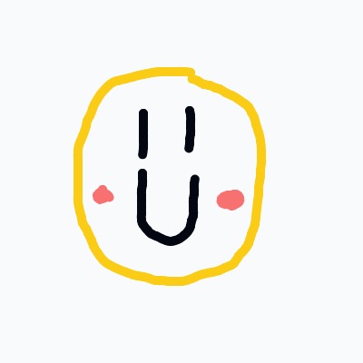 A yellow circle with a smiley face drawn on it.