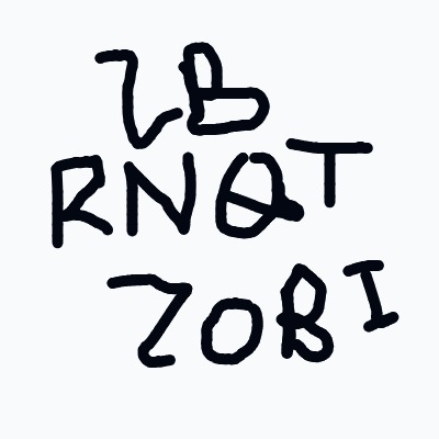 A drawing of a letter Z in black.