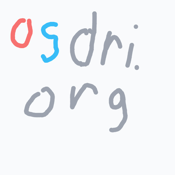 A drawing of a word that starts with the letter O.