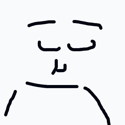 A drawing of a man with his eyes closed.