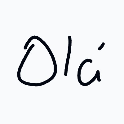 A black drawing of a letter O.