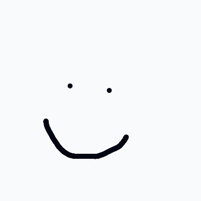 A smiley face drawn in black on a white background.