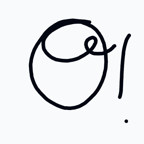A black and white drawing of a circle with a number 1 in it.