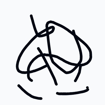 A black drawing of a circle with a line going through it.