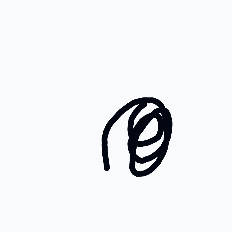 A black line drawing of a spiral.