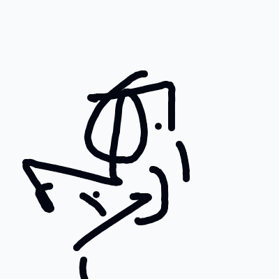 A drawing of a person with a black outline.