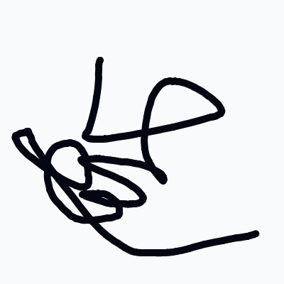A hand with a pen in it is drawing a picture of a hand.