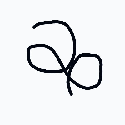 A drawing of a leaf with a line through it.