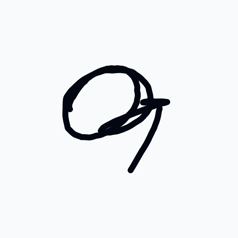 A black circle with a line through it.