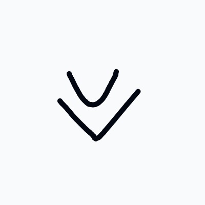 A black and white drawing of a triangle.