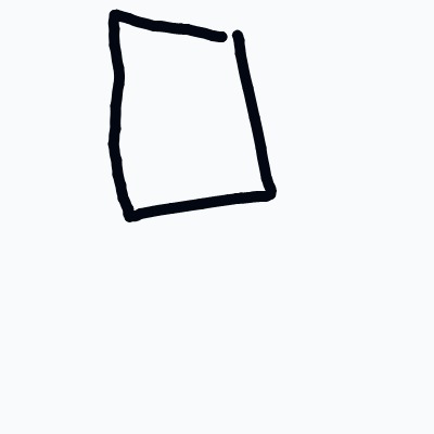 A black square drawn on a white background.