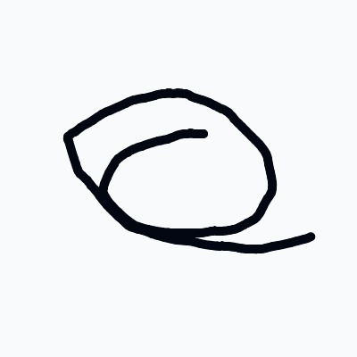 A black circle with a line through it.